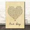 Kodaline One Day Vintage Heart Song Lyric Print