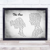 Kodaline The One Man Lady Couple Grey Song Lyric Quote Print