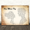 George Michael One More Try Man Lady Couple Song Lyric Quote Print