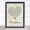 Kygo Firestone Script Heart Song Lyric Print