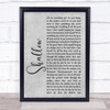 Lady Gaga & Bradley Cooper Shallow Rustic Script Grey Song Lyric Quote Print