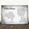 Lee Brice I Don't Dance Grey Man Lady Couple Song Lyric Print