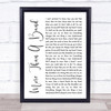 Lemonade Mouth More Than A Band White Script Song Lyric Print