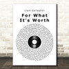 Liam Gallagher For What It's Worth Vinyl Record Song Lyric Print