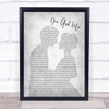 Lifehouse You And Me Man Lady Bride Groom Wedding Grey Song Lyric Quote Print