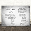 Lighthouse Family Ocean Drive Man Lady Couple Grey Song Lyric Quote Print