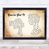 Simply Red You've Got It Man Lady Couple Song Lyric Quote Print
