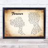 Aaron Lewis Forever Man Lady Couple Song Lyric Quote Print