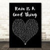 Luke Bryan Rain Is A Good Thing Black Heart Song Lyric Print