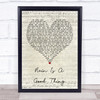 Luke Bryan Rain Is A Good Thing Script Heart Song Lyric Print