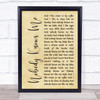 Lyle Lovett Nobody Knows Me Rustic Script Song Lyric Print