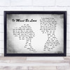 Madness It Must Be Love Man Lady Couple Grey Song Lyric Quote Print