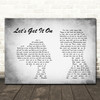 Marvin Gaye Let's Get It On Man Lady Couple Grey Song Lyric Print