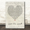 Mary J. Blige Love No Limit Script Heart Song Lyric Print