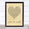 Mary J. Blige Love No Limit Vintage Heart Song Lyric Print