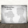 Meat Loaf Two Out Of Three Ain't Bad Man Lady Couple Grey Song Lyric Quote Print