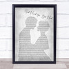 Michael Bolton Said I Loved You... But I Lied Bride Groom Grey Song Lyric Print