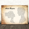 Counting Crows Anna Begins Man Lady Couple Song Lyric Quote Print