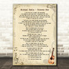 Michael Buble Forever Now Vintage Guitar Song Lyric Print