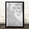 Michael Jackson I Just Can't Stop Loving You Man Lady Dancing Grey Song Print