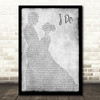 Morgan Evans I Do Man Lady Dancing Grey Song Lyric Print