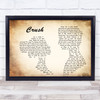 Dave Matthews Band Crush Man Lady Couple Song Lyric Quote Print