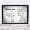 Mumford & Sons Guiding Light Man Lady Couple Grey Song Lyric Quote Print