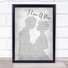 MUNA I Know A Place Man Lady Bride Groom Wedding Grey Song Lyric Quote Print