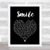 Nat King Cole Smile Black Heart Song Lyric Print