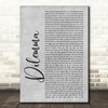 Nelly & Kelly Rowland Dilemma Rustic Script Grey Song Lyric Quote Print