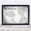 NewGrey Song When God Made You Man Lady Couple Grey Song Lyric Quote Print