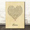 Nickelback Hero Vintage Heart Song Lyric Print