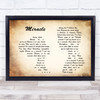 Foo Fighters Miracle Man Lady Couple Song Lyric Quote Print