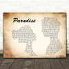 George Ezra Paradise Man Lady Couple Song Lyric Quote Print