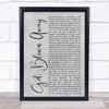 Ocean Colour Scene Get Blown Away Rustic Script Grey Song Lyric Quote Print