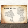 Hall & Oates Kiss On My List Man Lady Couple Song Lyric Quote Print
