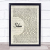 P!nk Sober Vintage Script Song Lyric Print