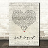 Paolo Nutini Last Request Script Heart Song Lyric Print