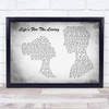 Passenger Life's For The Living Man Lady Couple Grey Song Lyric Print