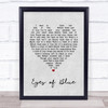 Paul Carrack Eyes of Blue Grey Heart Song Lyric Print