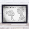 Peabo Bryson & Regina Belle A Whole New World Man Lady Couple Grey Song Print
