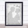 Phil Collins Two Hearts Grey Man Lady Bride Groom Wedding Song Lyric Print