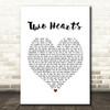 Phil Collins Two Hearts White Heart Song Lyric Print