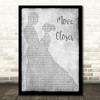 Phyllis Nelson Move Closer Man Lady Dancing Grey Song Lyric Quote Print