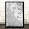 Pink Floyd Wish You Were Here Grey Song Lyric Man Lady Dancing Quote Print