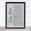 Pink Fuckin' Perfect Rustic Script Grey Song Lyric Quote Print