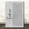 Pink Funhouse Rustic Script Grey Song Lyric Quote Print