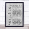 Placebo Without You I'm Nothing Rustic Script Grey Song Lyric Quote Print