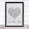 Queen A Winter's Tale Grey Heart Song Lyric Print