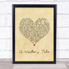 Queen A Winter's Tale Vintage Heart Song Lyric Print